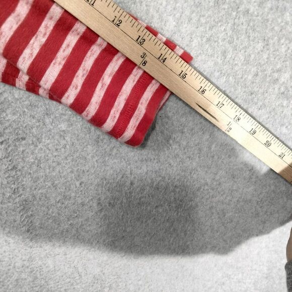 Madewell Cozy Slub Ted Striped Shirt Wmns Sz M Red Heathered Striped 3/4 Sleeve - Picture 5 of 12